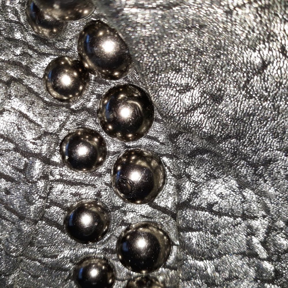*Treesje black/silver leather metal accented shoulder bag - Picture 6 of 9